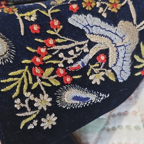 Nanette Lepore Marsha Embroidered Mule Heels,size 7.5 ,blue velvet ♥️ - Picture 3 of 17